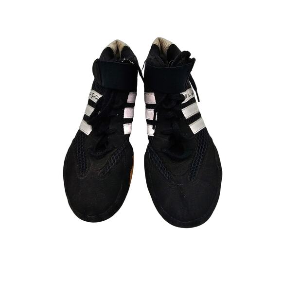 Adidas Mat Hog Wrestling Shoes Boys Sz 3.5 Youth Black White - Picture 4 of 6
